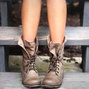 Steve Madden Taupe Troopa Boots